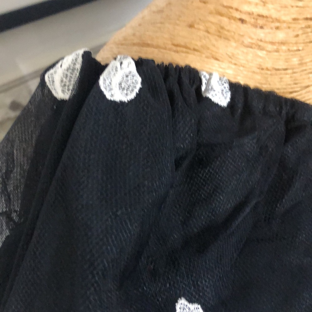 RICHILENE New York Vintage black mesh embroidered floral black and white Size 10 - Picture 5 of 8